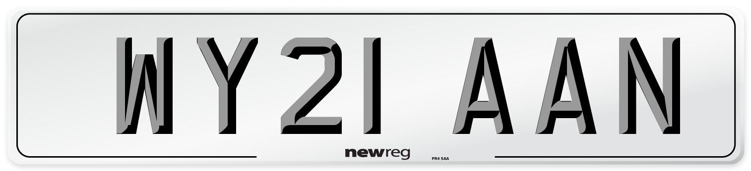 WY21 AAN Number Plate from New Reg